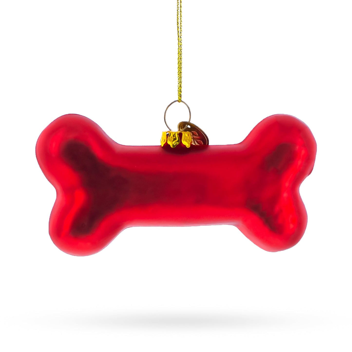 Red Bone Blown Glass Christmas Ornament