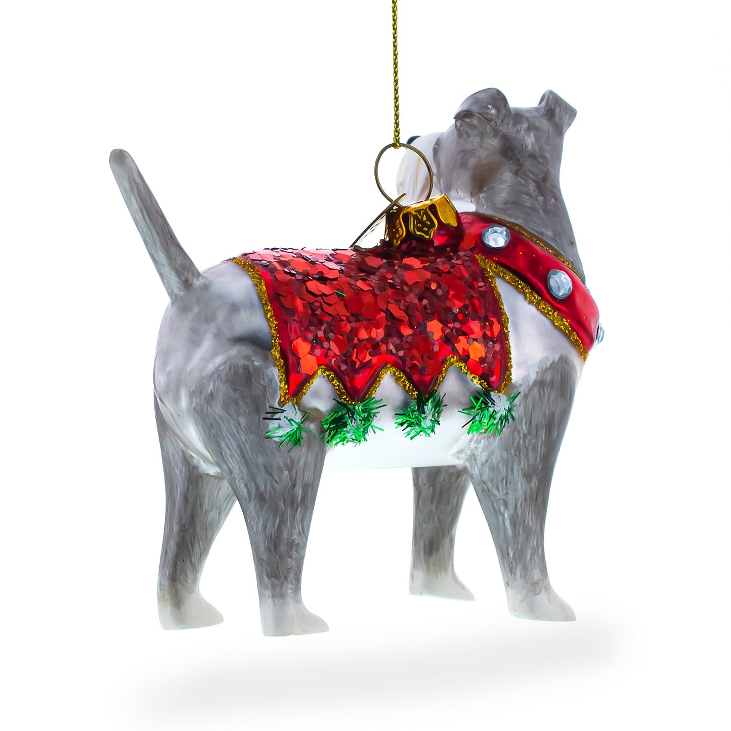 Charming Irish Terrier Blown Glass Christmas Ornament