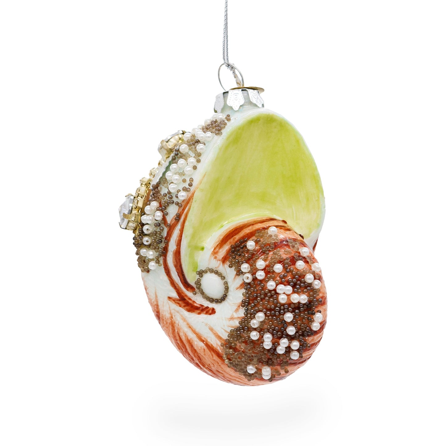 Fantastic Conch Sea Snail Shell Glass Christmas Ornament