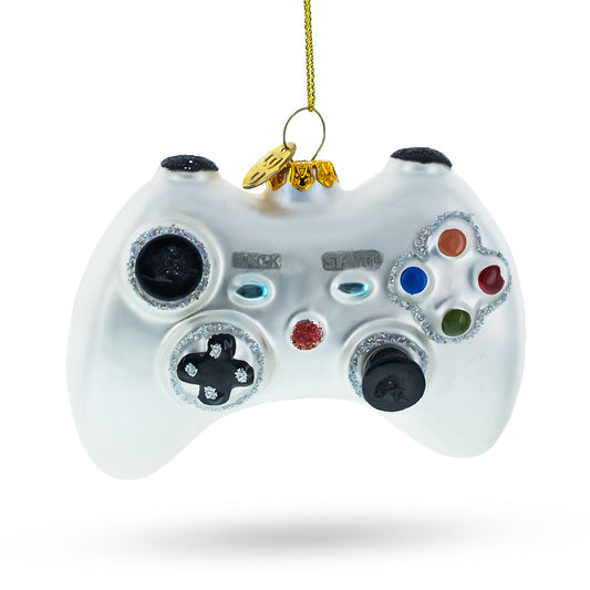 Video Game Controller Blown Glass Christmas Ornament