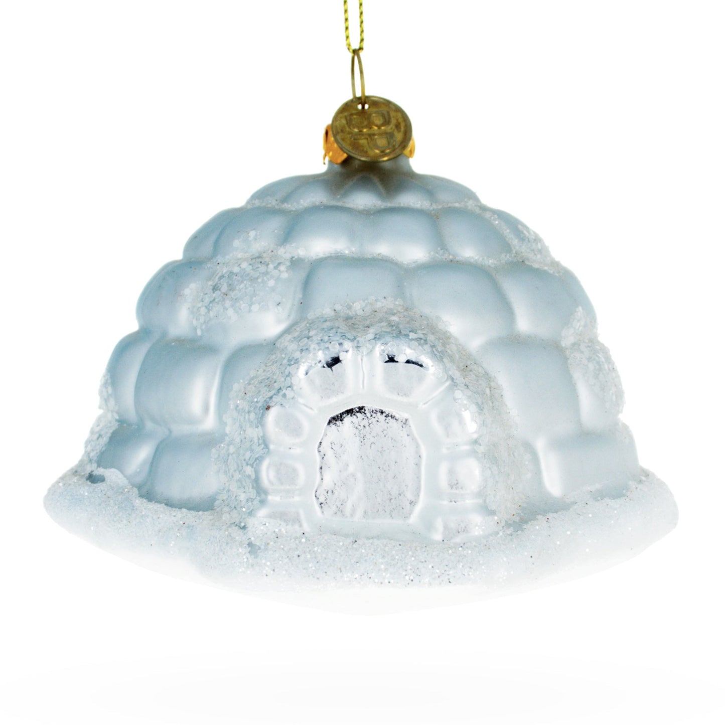 Arctic Dwelling: Igloo Blown Glass Christmas Ornament