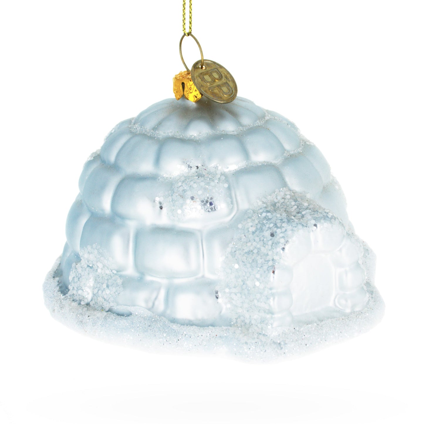 Arctic Dwelling: Igloo Blown Glass Christmas Ornament