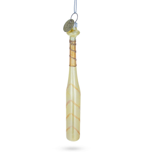 Classic Baseball Bat Blown Glass Christmas Ornament