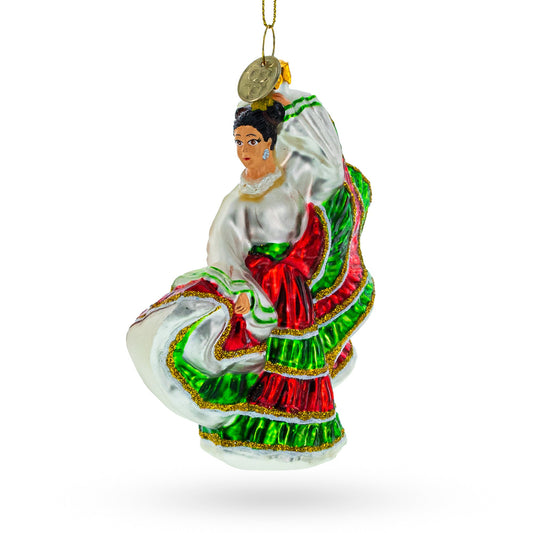 Traditional Dancer Blown Glass Christmas Ornament