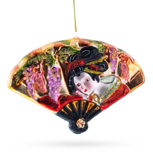 Traditional Japanese Fan Blown Glass Christmas Ornament