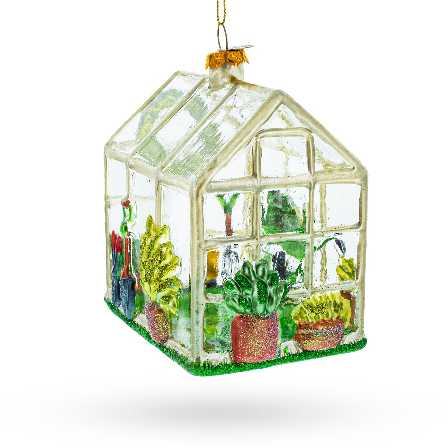 Enchanted Greenhouse Blown Glass Christmas Ornament