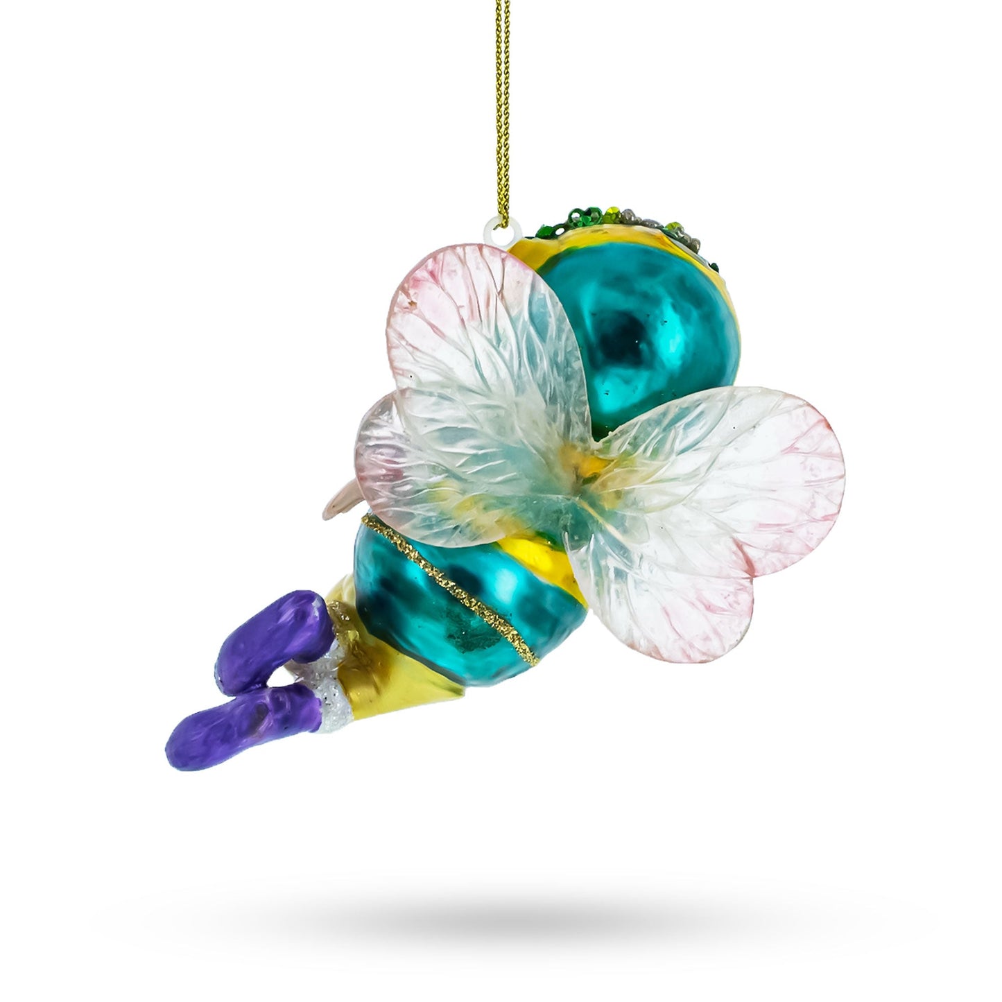 Enchanting Fairy Baby Blown Glass Christmas Ornament