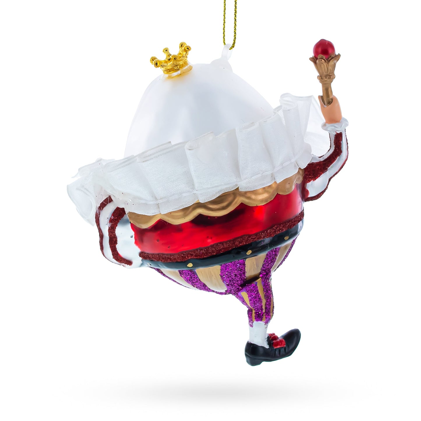 Regal Egg King Blown Glass Christmas Ornament