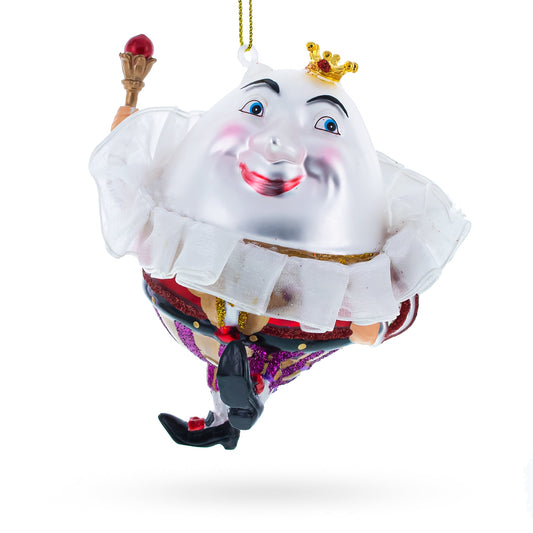 Regal Egg King Blown Glass Christmas Ornament