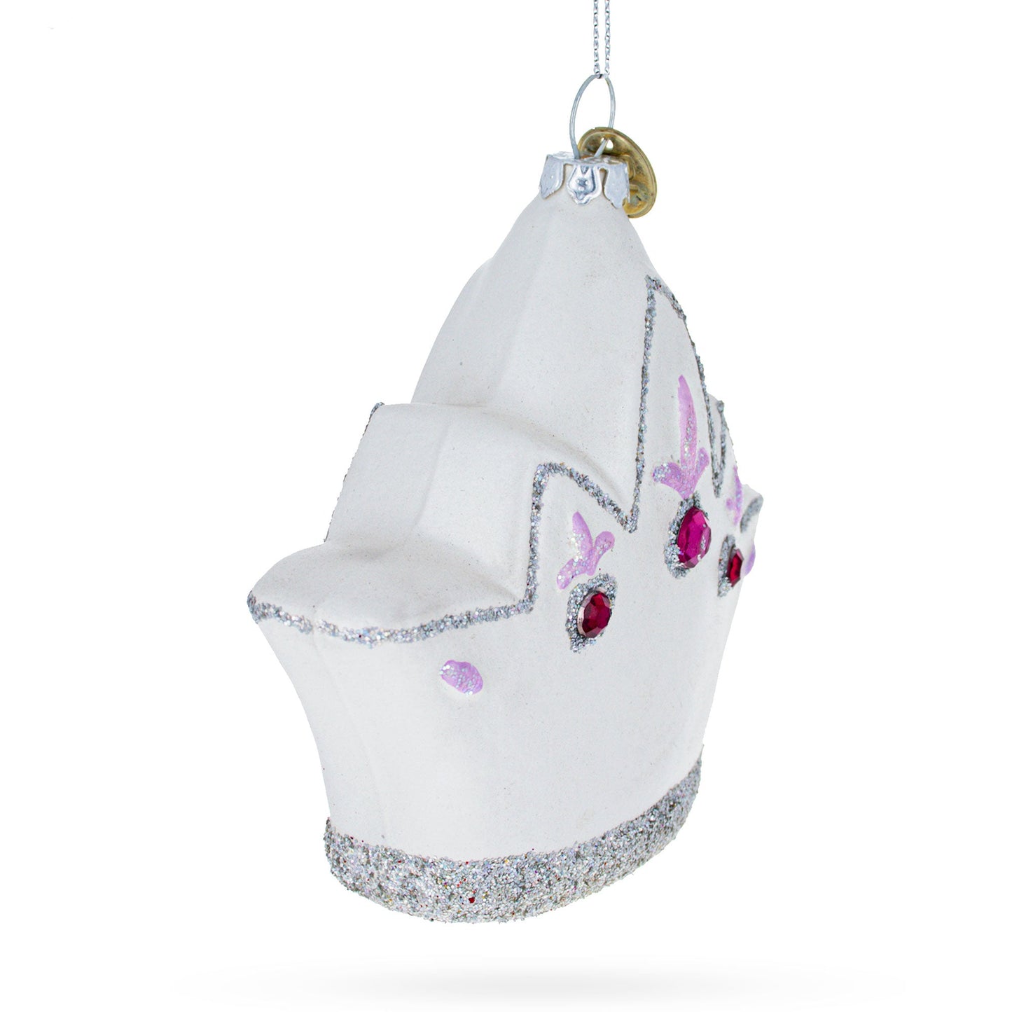 Princess Crown Blown Glass Christmas Ornament