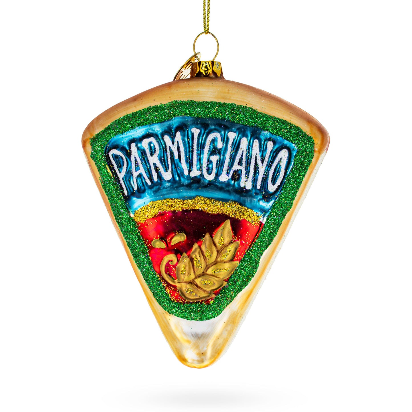 Authentic Italian Cheese Blown Glass Christmas Ornament