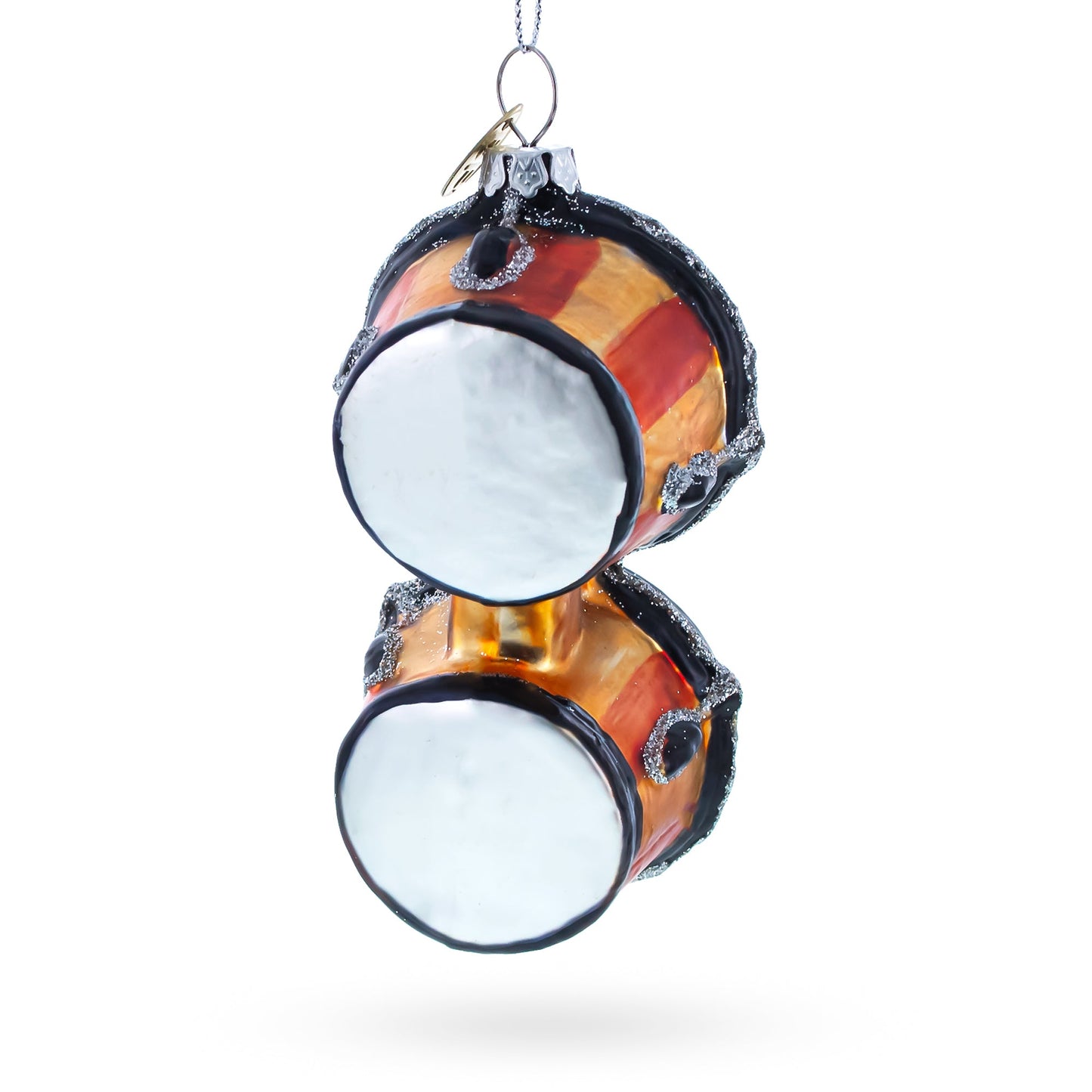 Rhythmic Bongo Drums Blown Glass Christmas Ornament