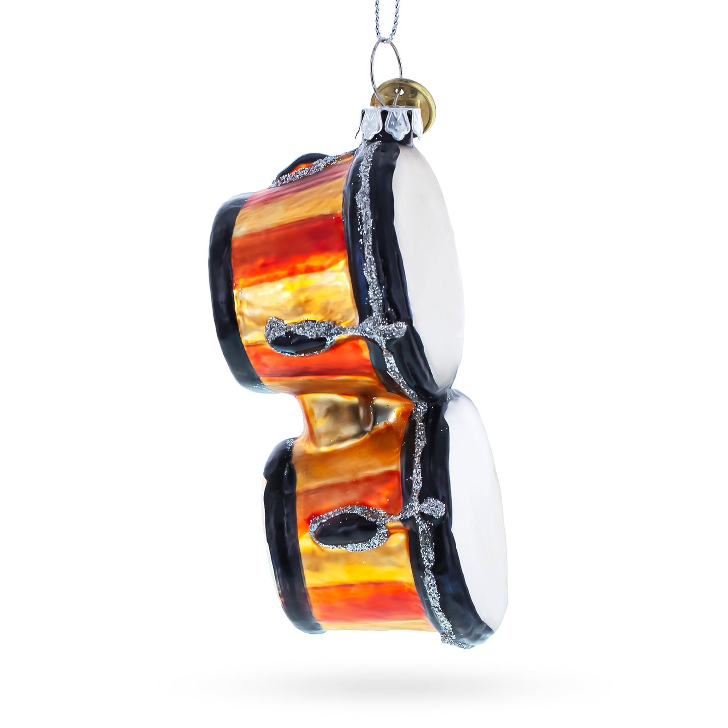 Rhythmic Bongo Drums Blown Glass Christmas Ornament