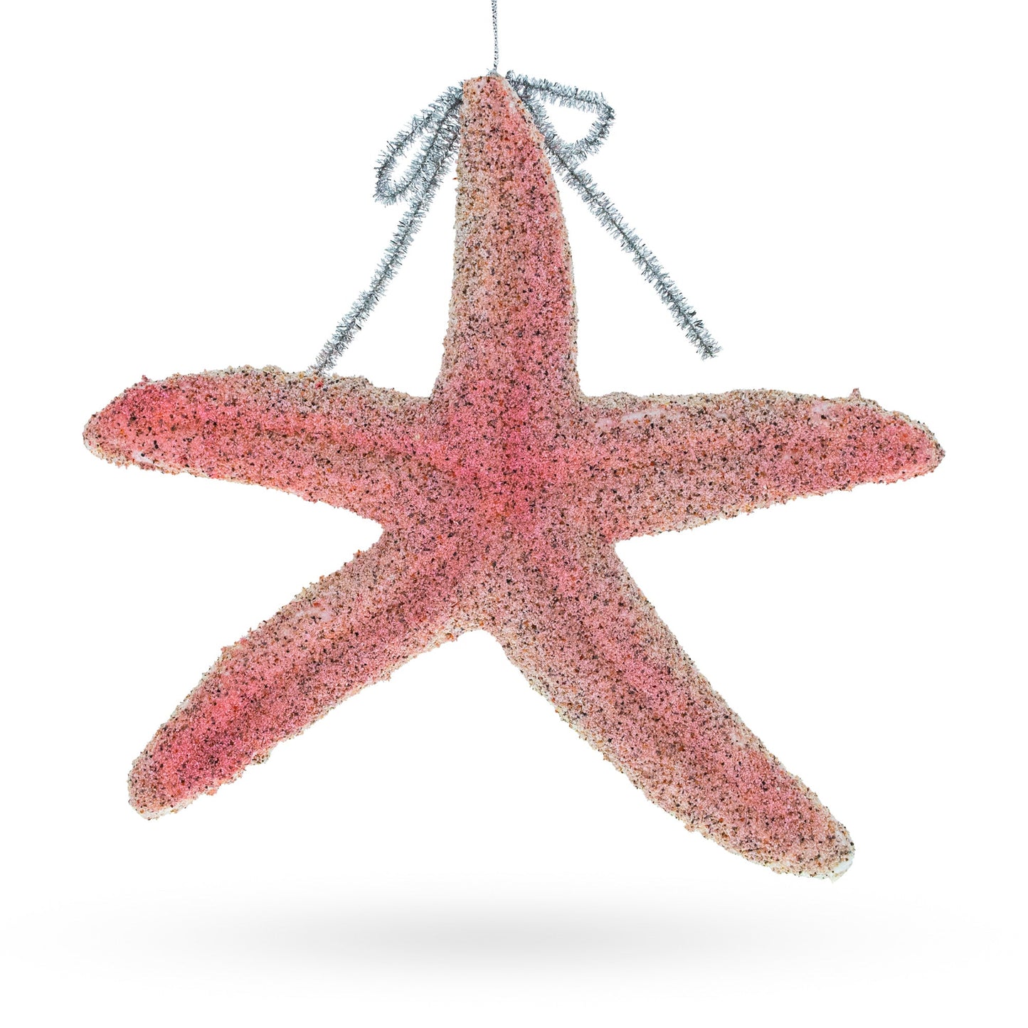 Radiant Sparkling Starfish Blown Glass Christmas Ornament