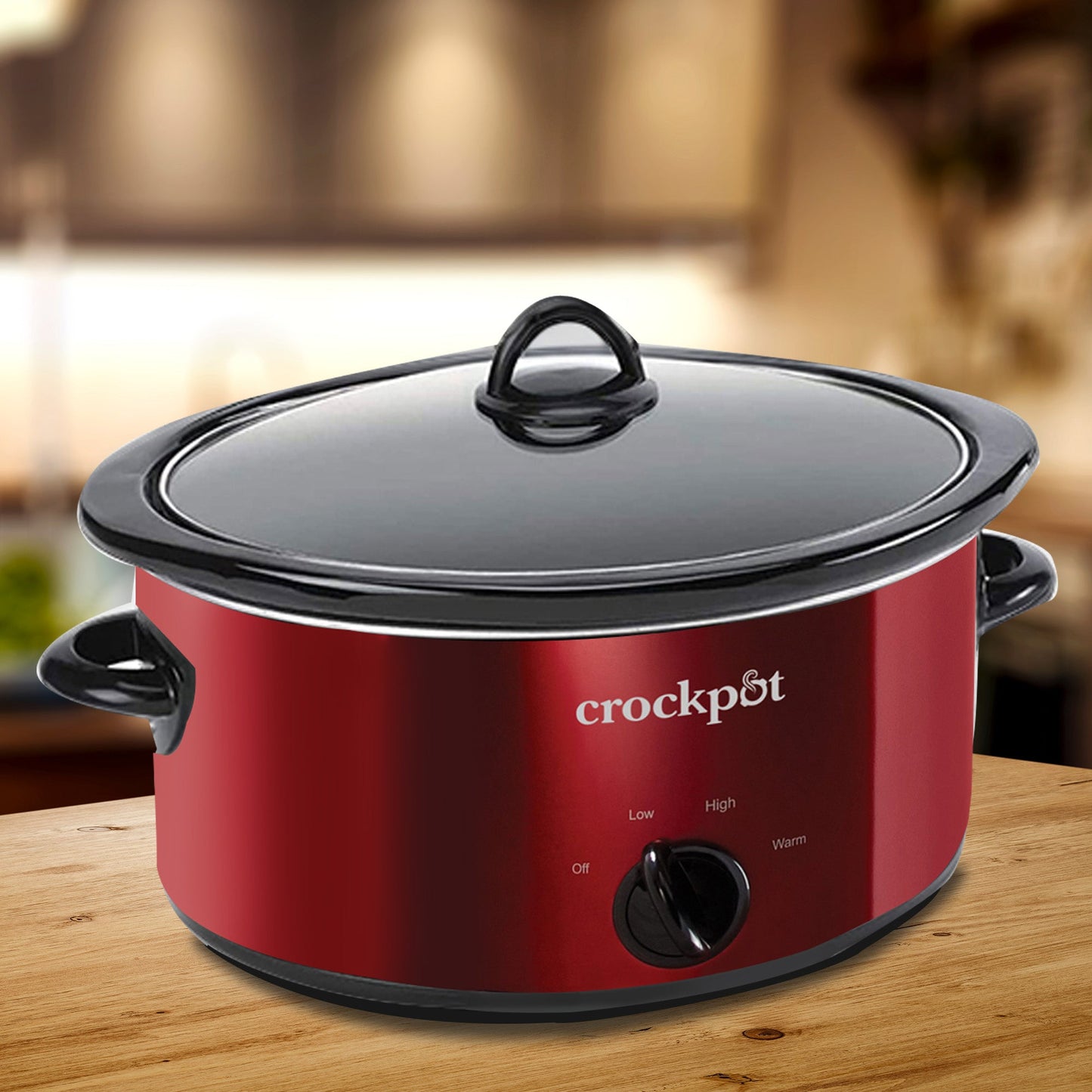 Crock-Pot 7 Quart Capacity Food Slow Cooker Home Cooking Kitchen Appliance, Red