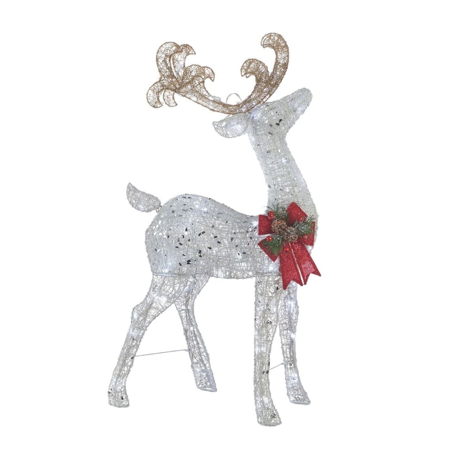 NOMA Reindeer and Sleigh Christmas Display Pre-Lit LED Outdoor Lawn Decoration