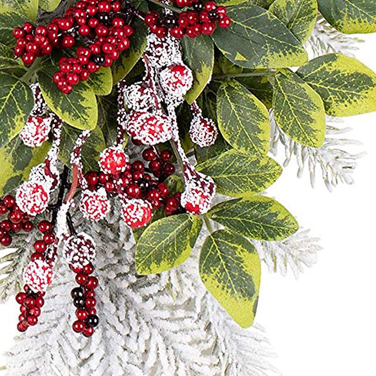 Haute Decor 18" Indoor/Outdoor Country Christmas Wreath w/ Pinecones, Snowflake