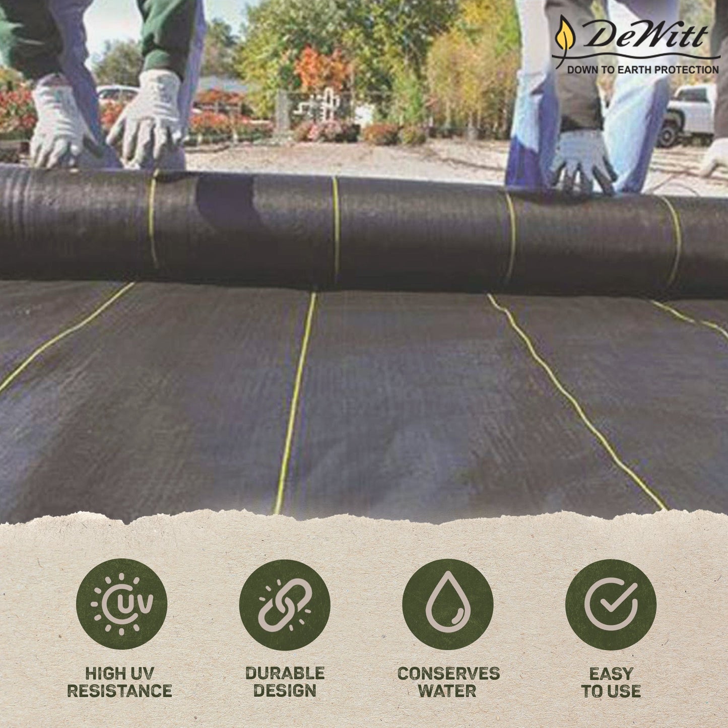 DeWitt P4 Pro 5 Commercial Landscape 5-Oz Weed Barrier Fabric, 4 x 250' (3 Pack)