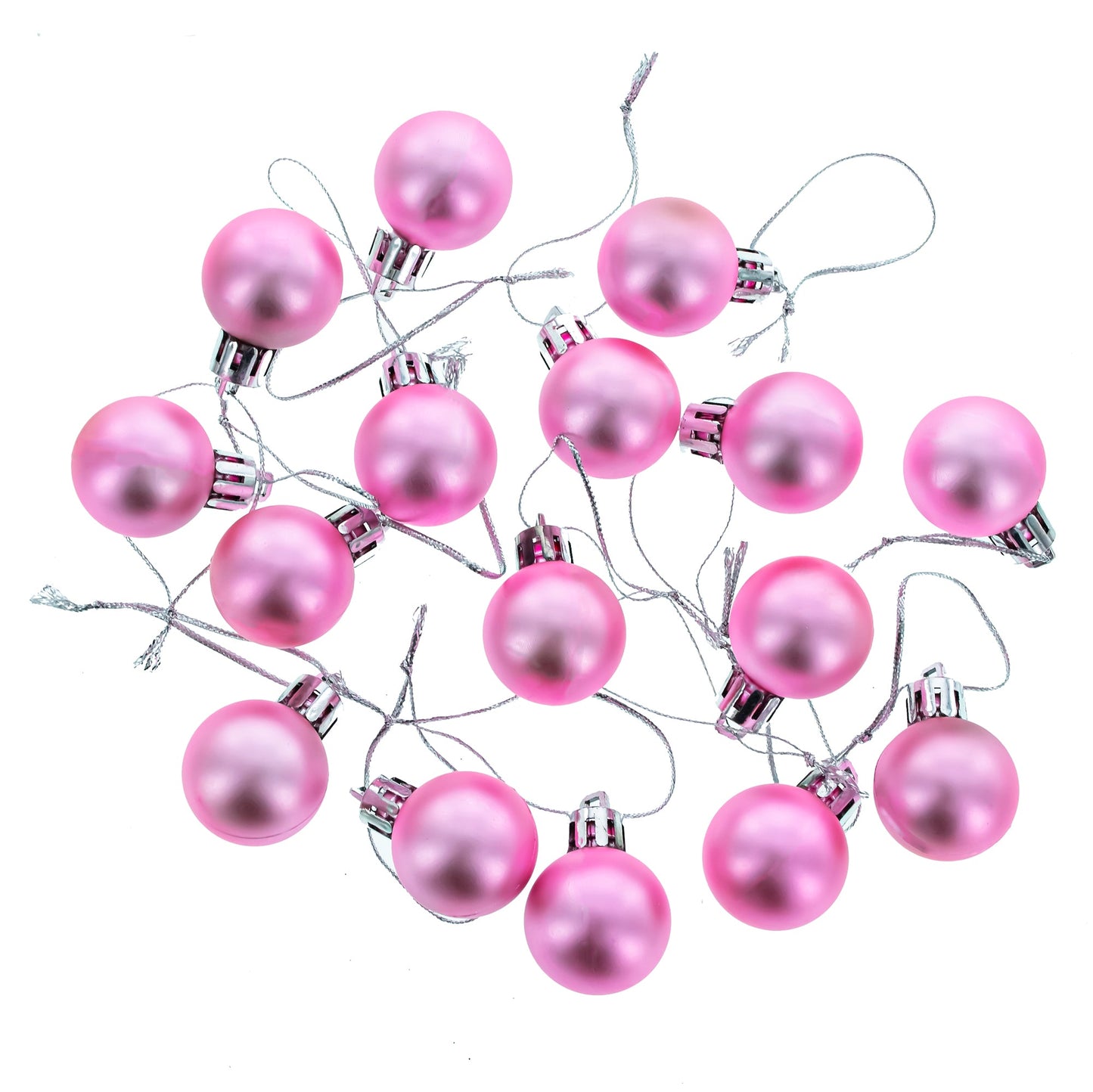 Elegant Set of 40-Piece Pink Ball Christmas Ornaments