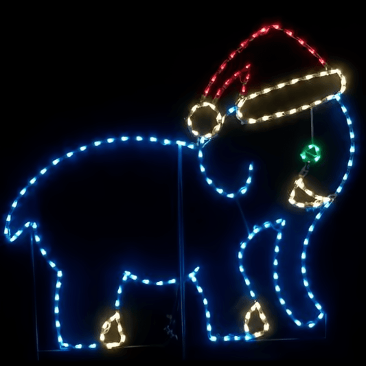 Elephant with Santa Hat