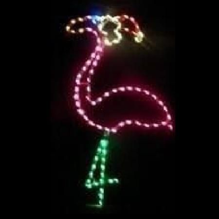 Flamingo with Santa Hat Large