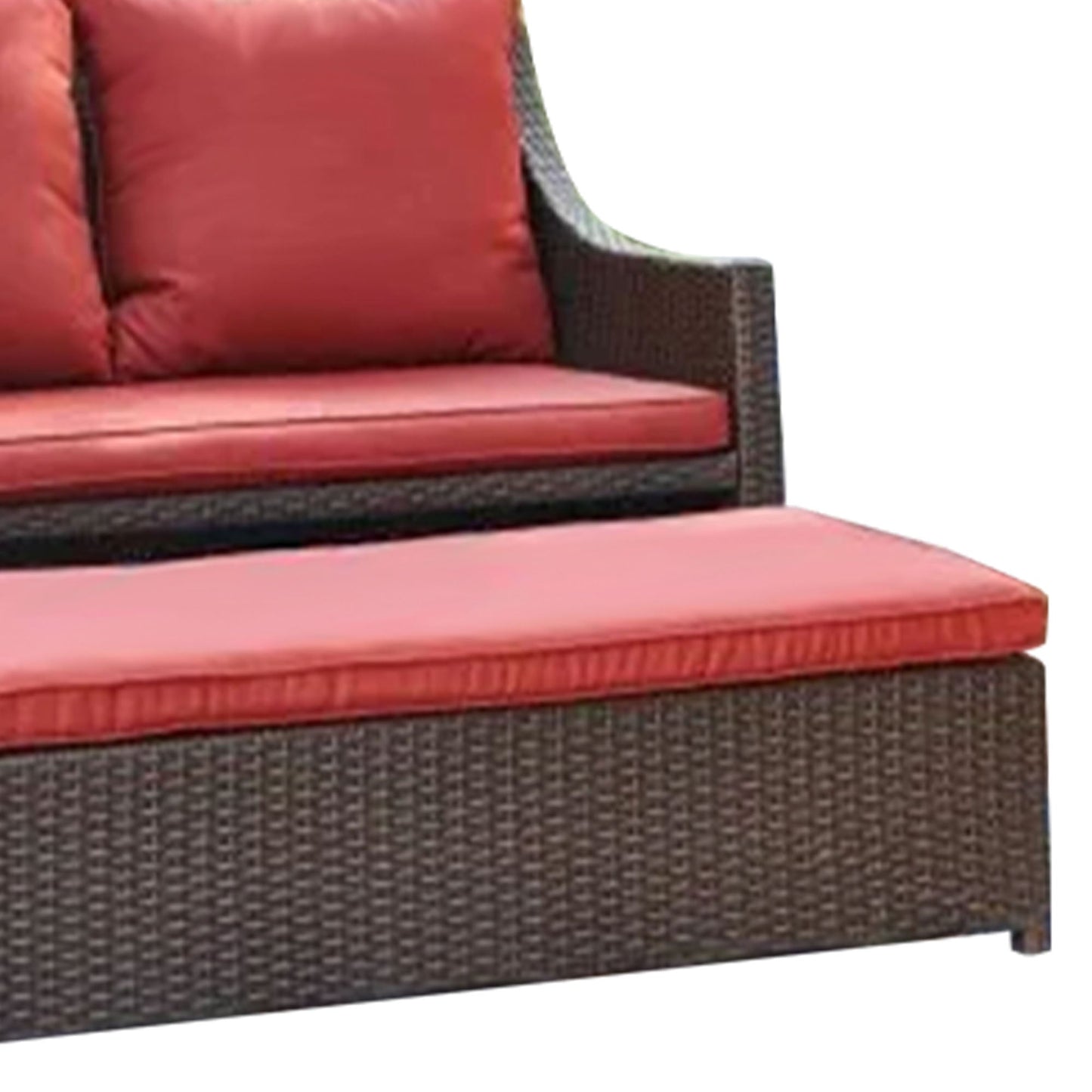 Four Seasons Courtyard Redington All-Weather 3-Piece Patio Seating Set, Red