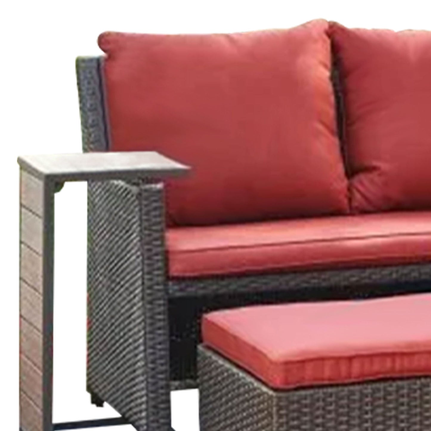 Four Seasons Courtyard Redington All-Weather 3-Piece Patio Seating Set, Red