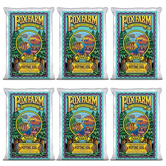 Foxfarm Ocean Forest Garden Potting Soil Bags 6.3-6.8 pH, 1.5 Cu Ft (6 Pack)