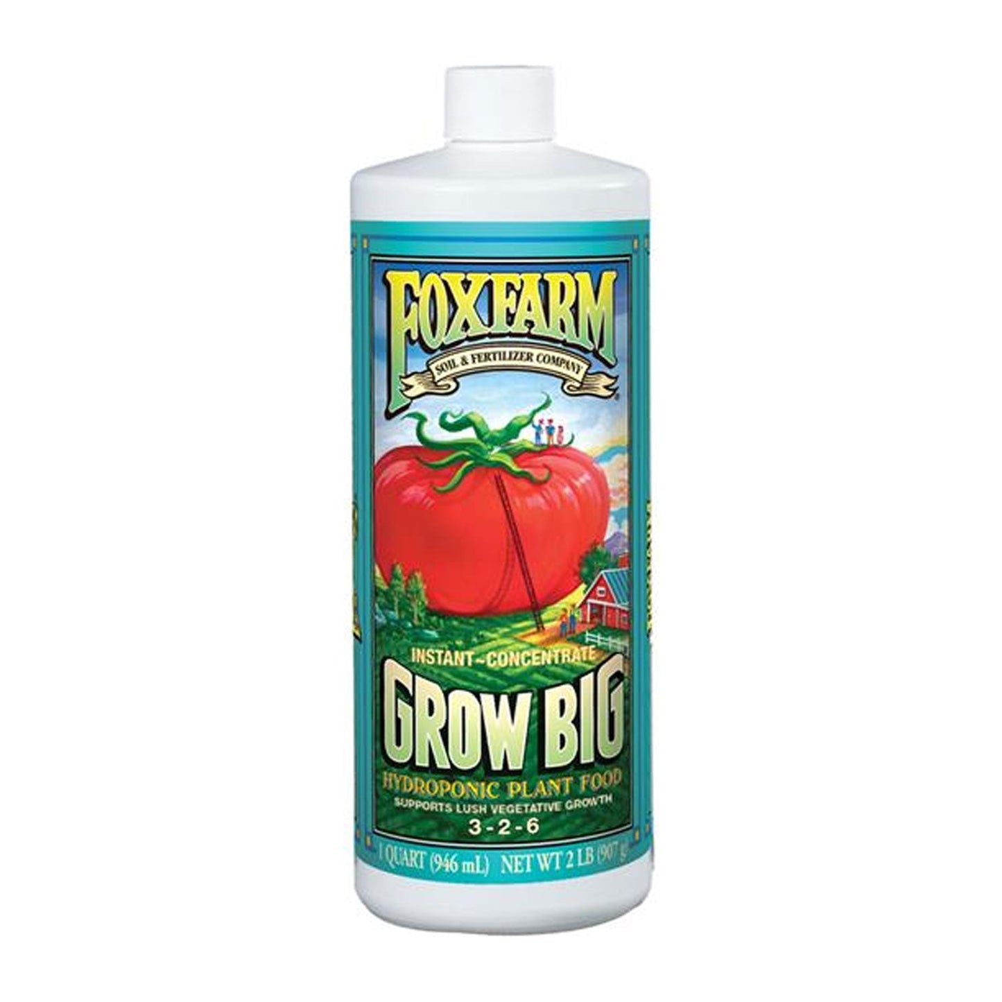 FoxFarm FX14010 Grow Big Hydroponic Liquid Concentrated Fertilizer, 1 Quart