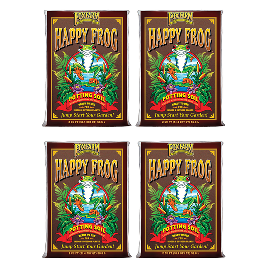 FoxFarm Happy Frog pH Adjusted Garden Potting Soil Bag,1.5 Cubic Feet (4 Pack)