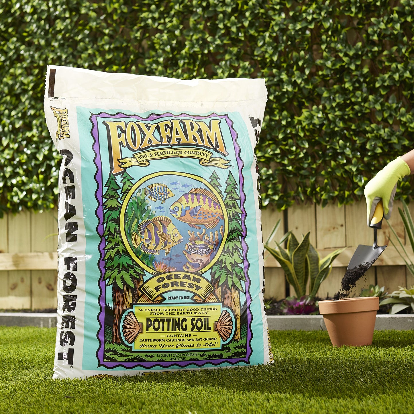 Foxfarm FX14053 Ocean Forest Organic Garden Potting Soil Mix 12 Quarts (2 Pack)