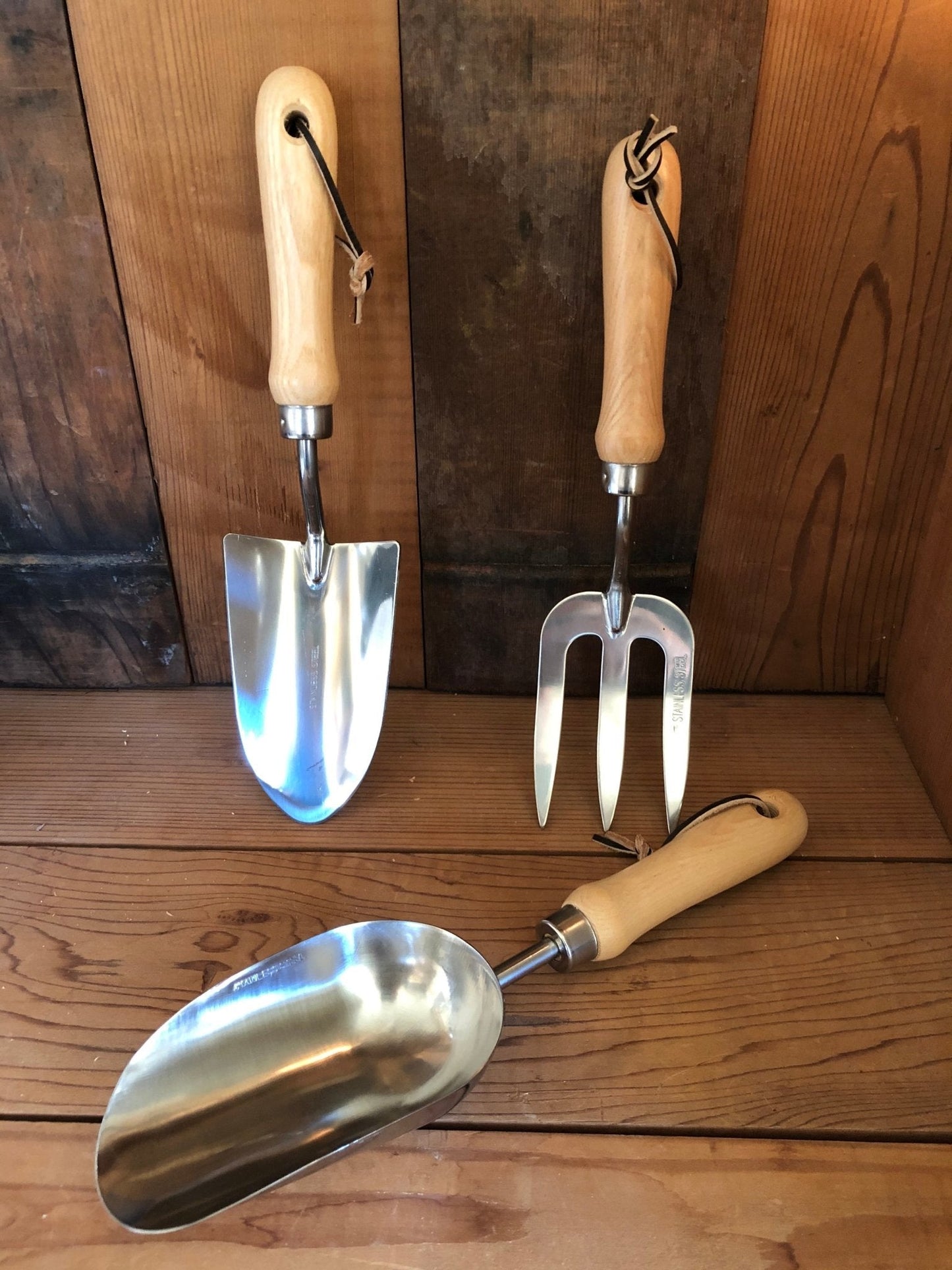 Garden Hand Tool Set - Hardwood and Stainless