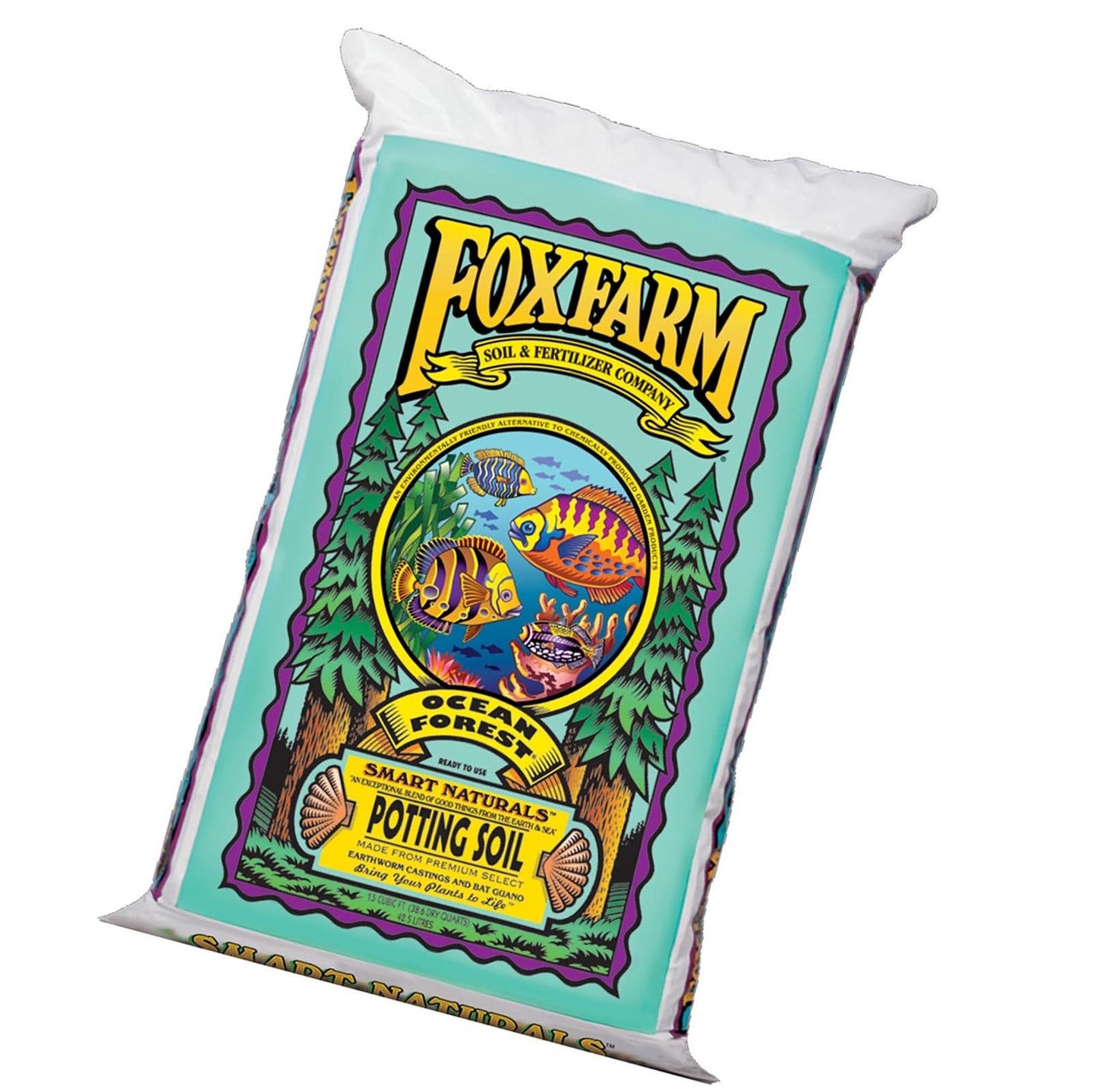 Foxfarm Ocean Forest Garden Potting Soil Bags 6.3-6.8 pH, 1.5 Cubic Feet, 9 Pack