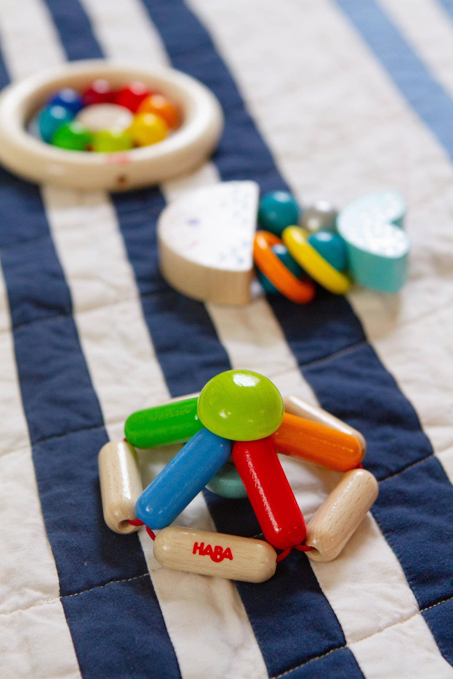 Color Carousel Wooden Baby Rattle