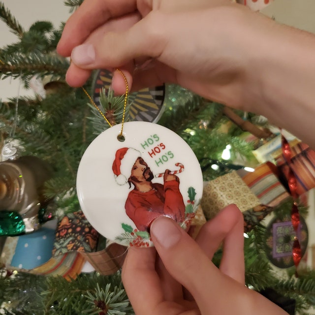 Ho’s Ho’s Ho’s Funny Hiphop Style Christmas Ornament