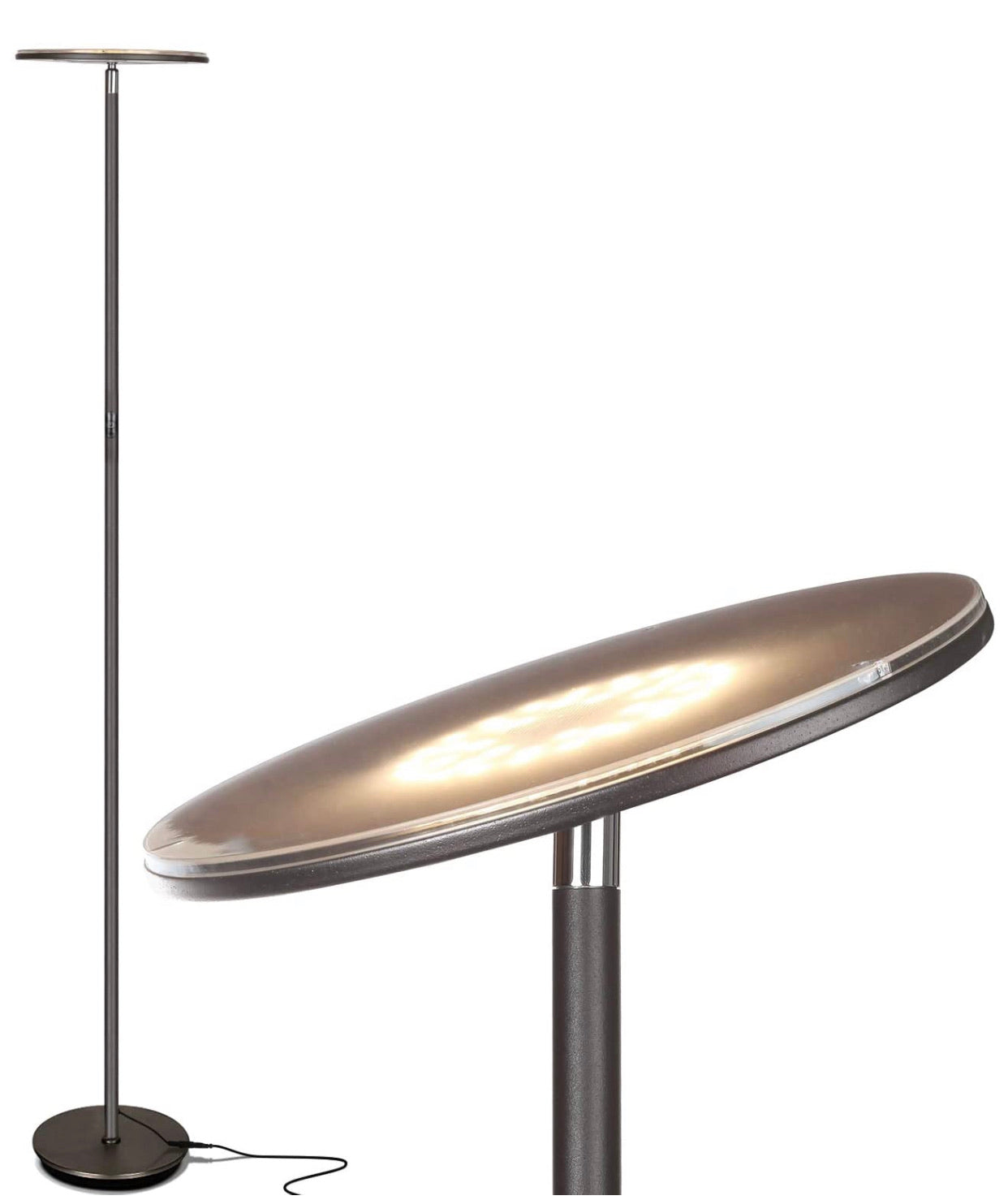 Sky Moon LED Torchiere Super Bright Floor Lamp - High Lumen Light for Living Rooms & Offices - Dimmable