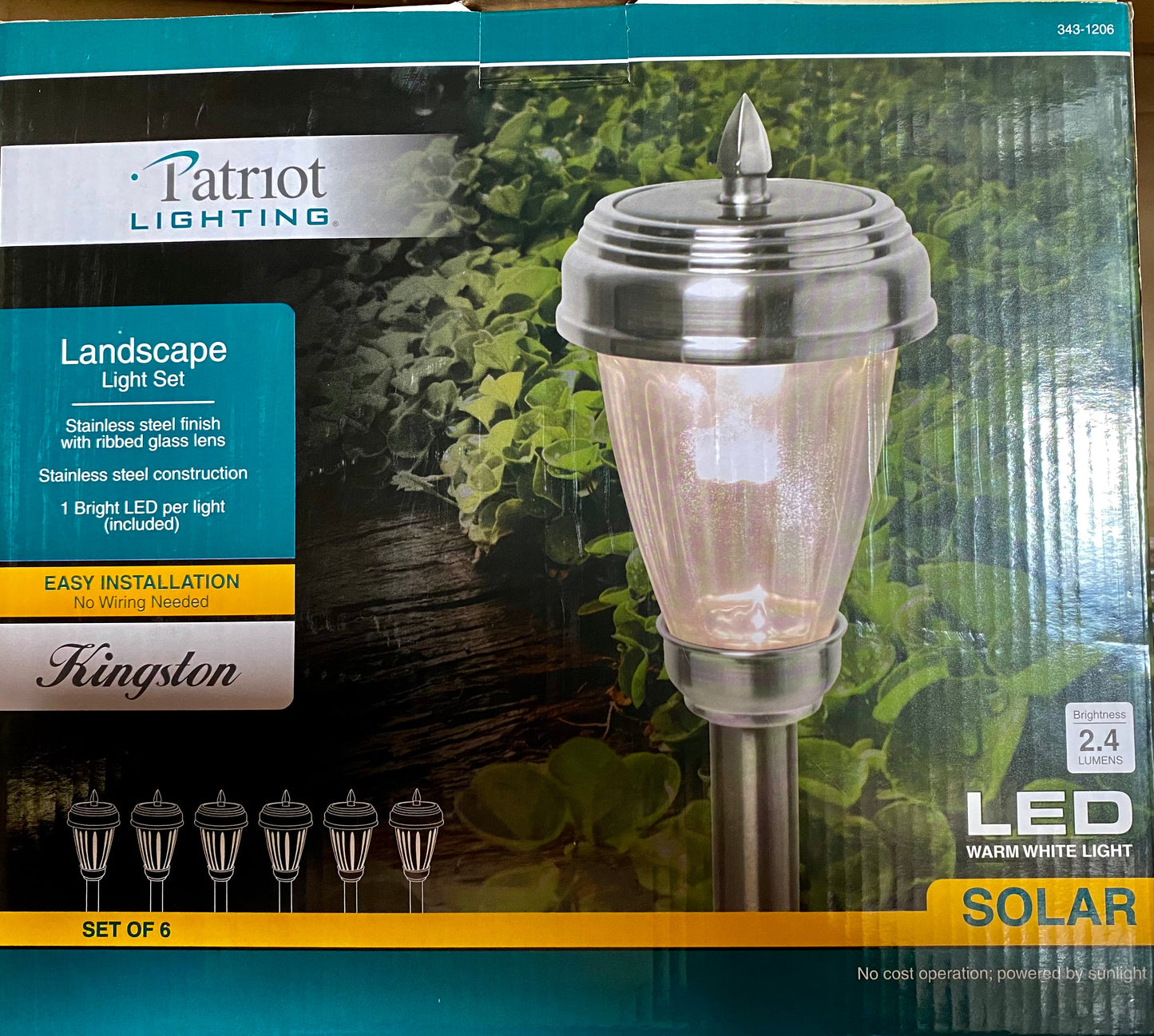 Patriot Lighting Kingston Pathway Solar Lights Stainless Still (12-Pack)