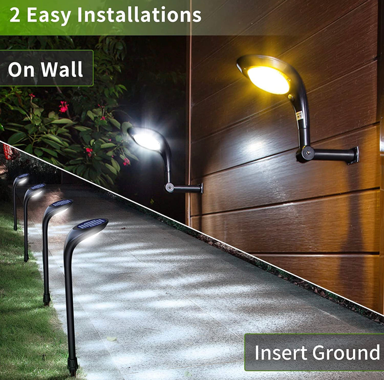 SmartYard Solar Pathway Lights, 4-Pack Color Glow LED Landscape Lighting-20 Lumen