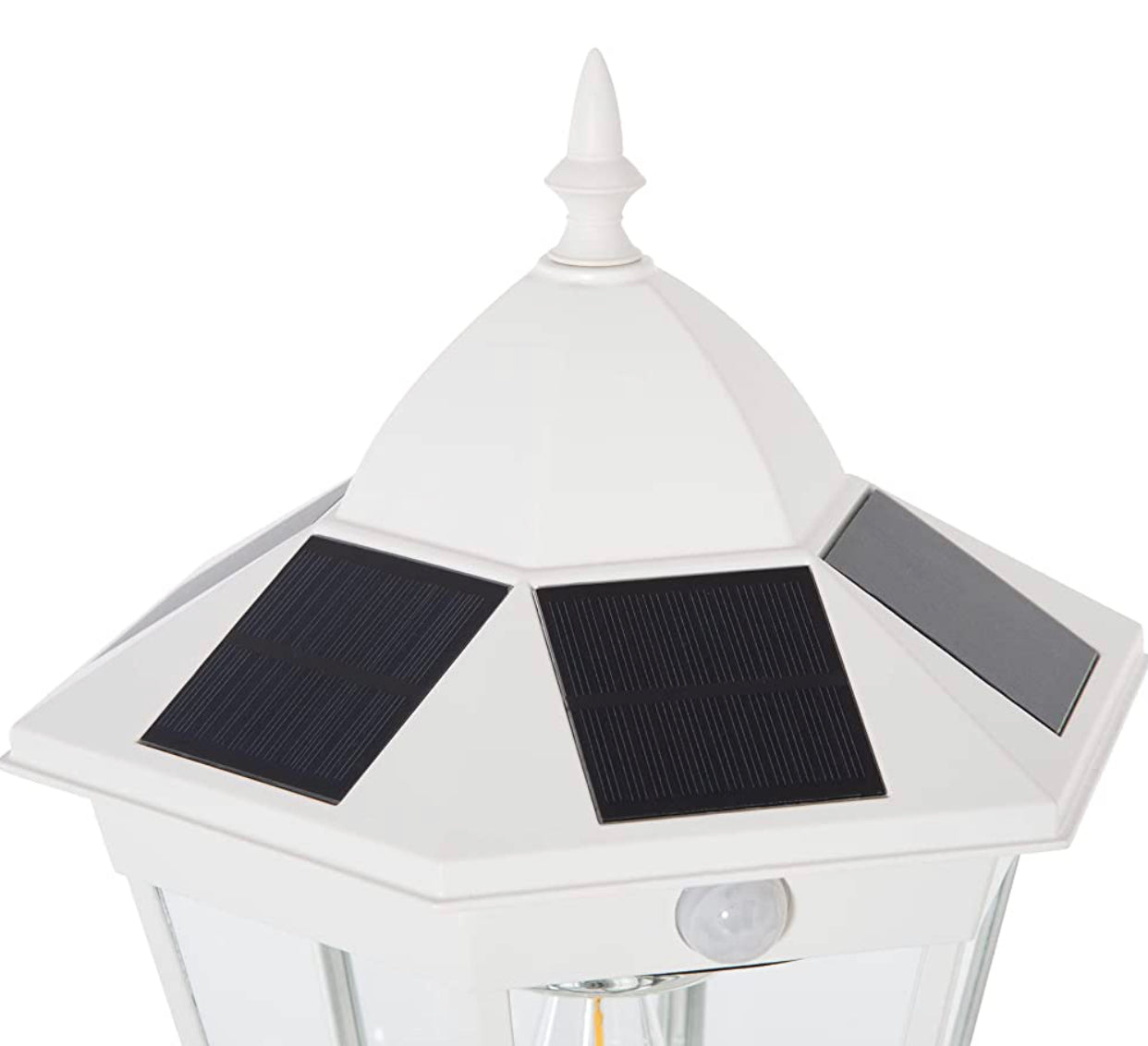 SmartYard 77" Solar Lamp Post Light, Waterproof Aluminum And Glass Outdoor Vintage Post Lamp