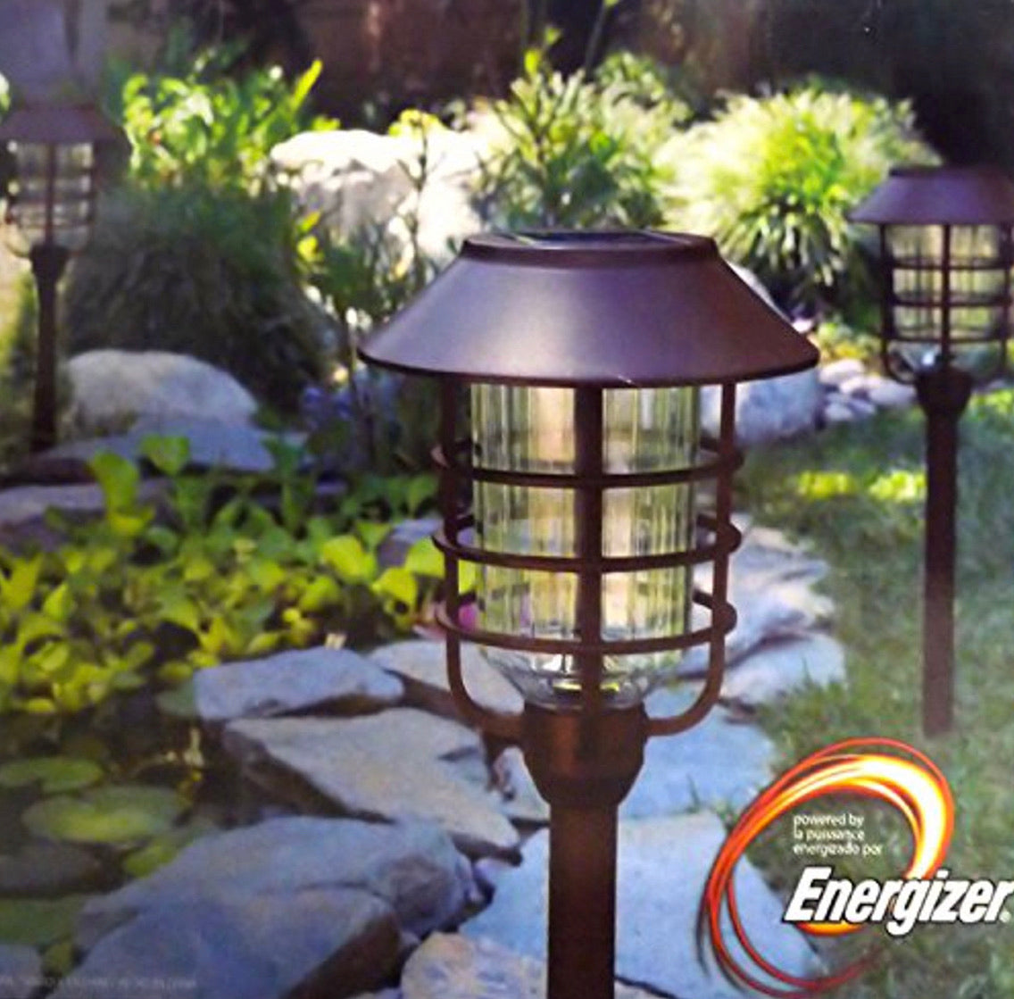 Energizer [Smartyard] LED 8 Piece Large Solar Pathway Lights Aluminum with glass-10 LM