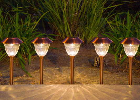 Energizer 10 Pack Solar Pathway LED Lights Outdoor ( Copper )