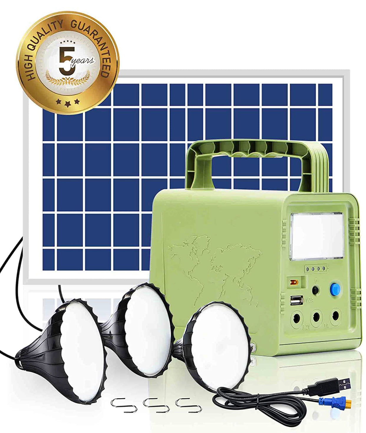 Solar Generator - Portable Power Station for Emergency ,Solar Powered Generator With Panel Including 3 Sets LED Light