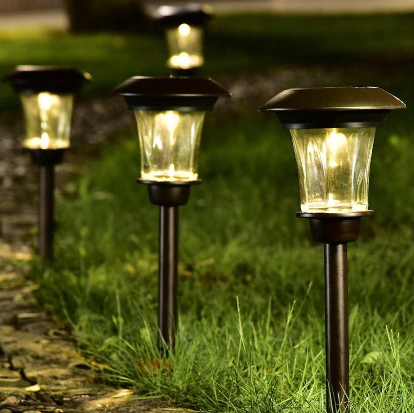 SmartYard Solar LED Large Outdoor Pathway Lights - 8 Pack- Oil Rubbed Bronze