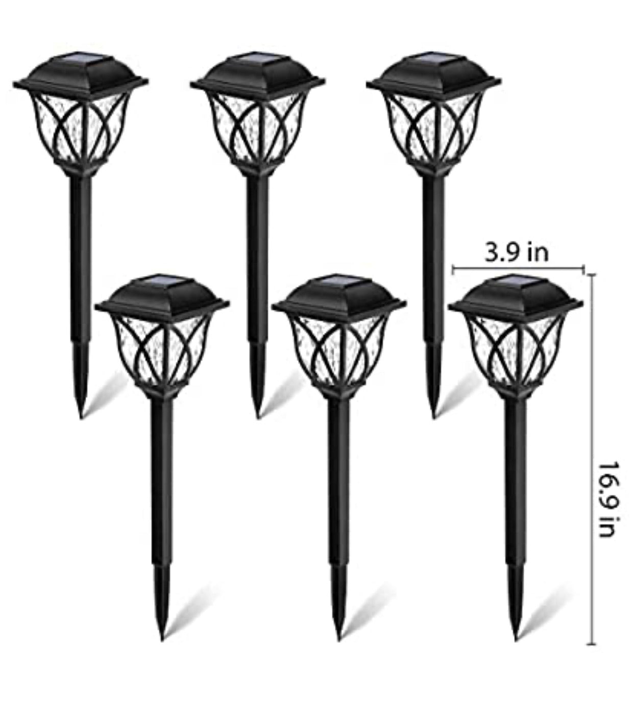 8 Pack Solar LED Lights,Large Rotating Outdoor Pathway Up To 10 Lumen