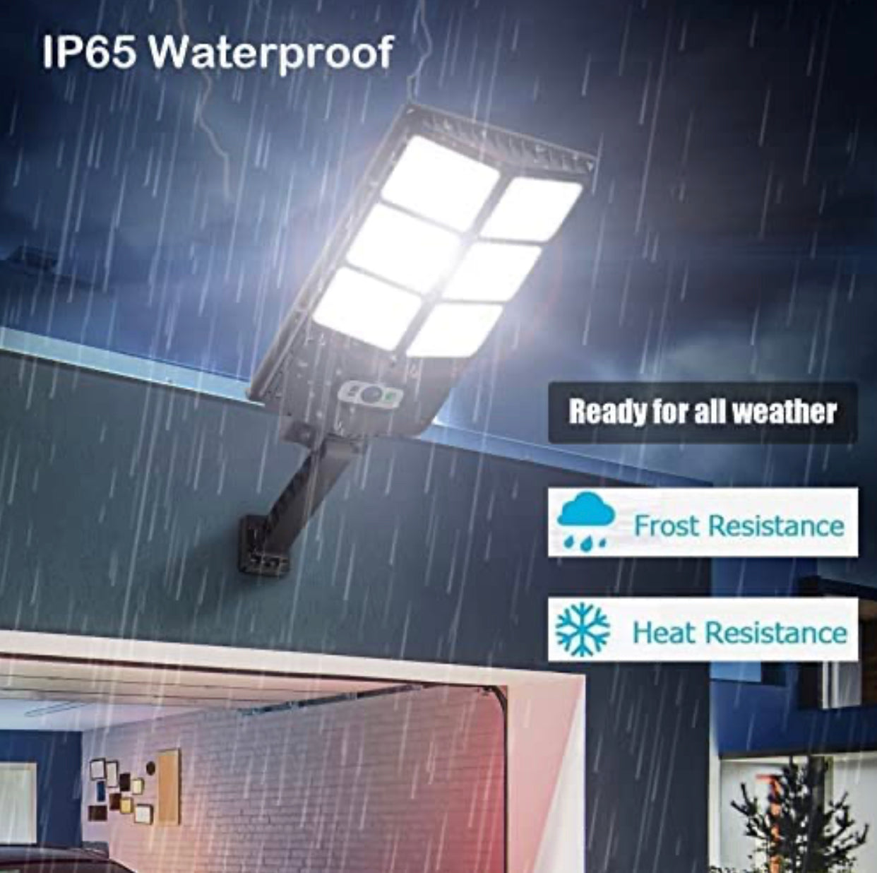 SmartYard 150W Solar Lights, 3 Modes Led Solar Wall Light Motion Sensor with Remote Control, 8000LM