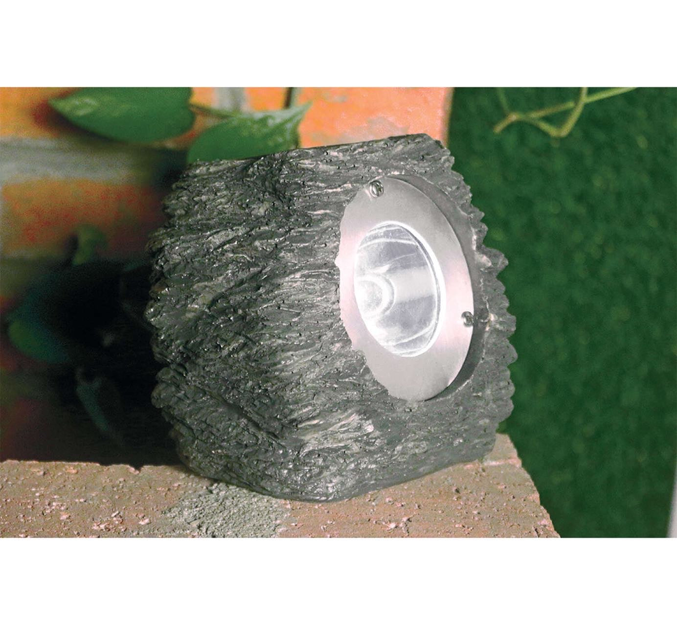 Threshold Gray Solar Powered 10 Lumen LED Rock Spotlight 4 Pk