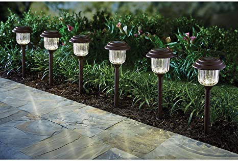 Member's Mark Solar LED Pathway Lights, Oil-Rubbed Bronze  (6 Pack)