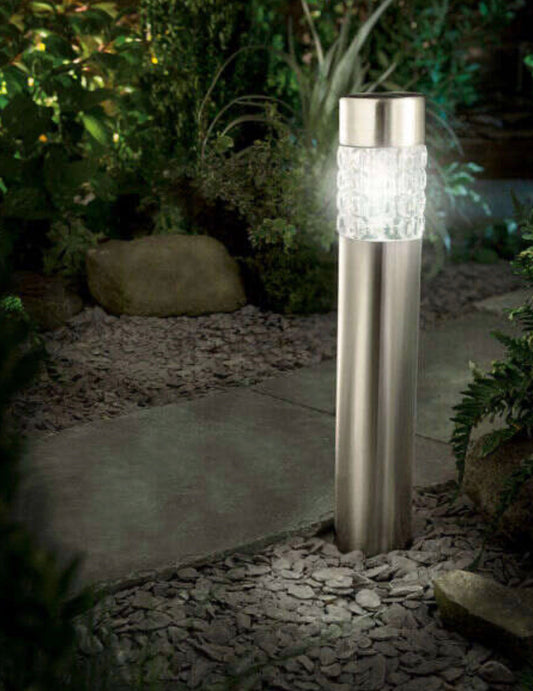 Living Accents Stainless Steel Solar Powered LED Bollard Pathway  Light -15 Pack