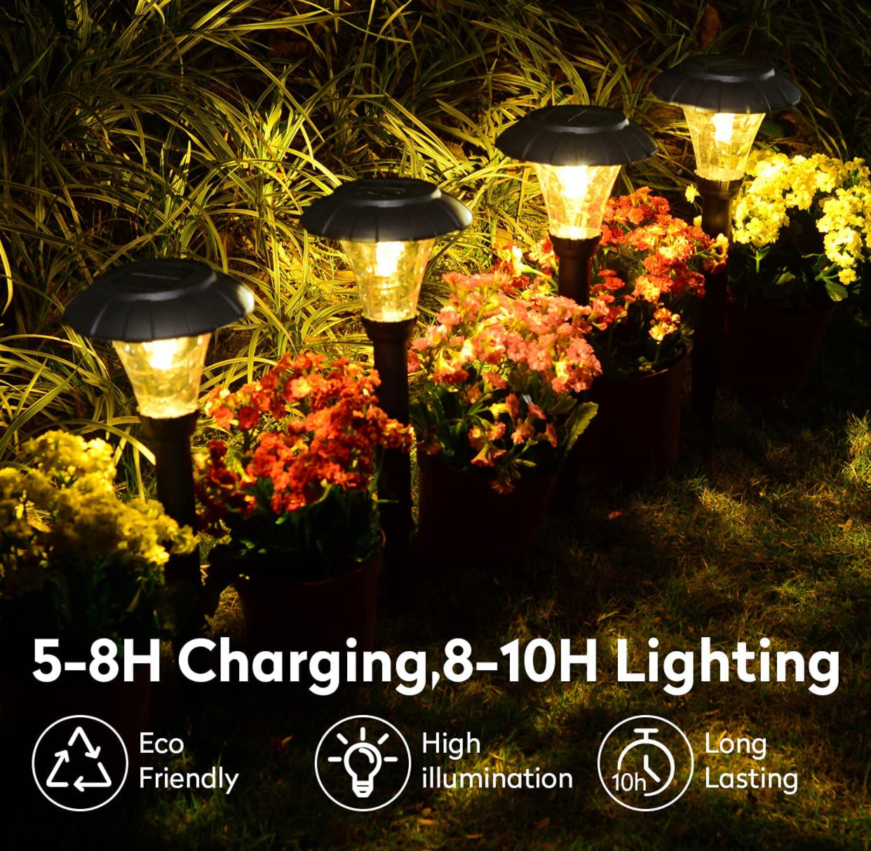 SmartYard Solar Pathway LED Lights -12 Pack  (Warm White)