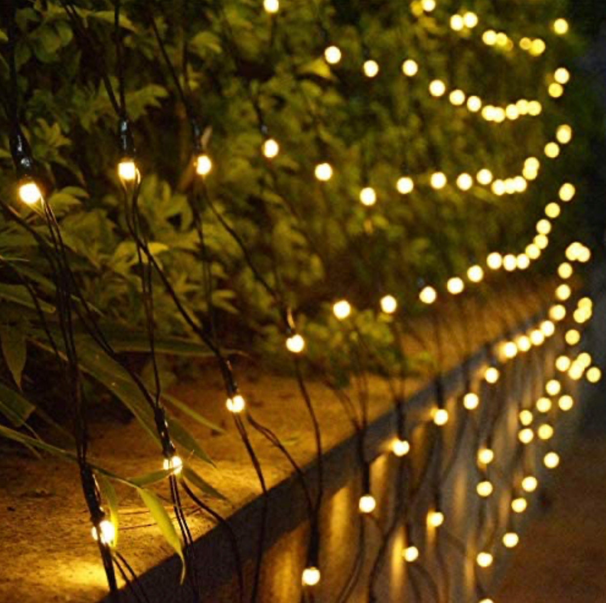 Solar Net Mesh Lights 360 LED  with Remote, 11.8Ft x 4.9Ft Fence String Light